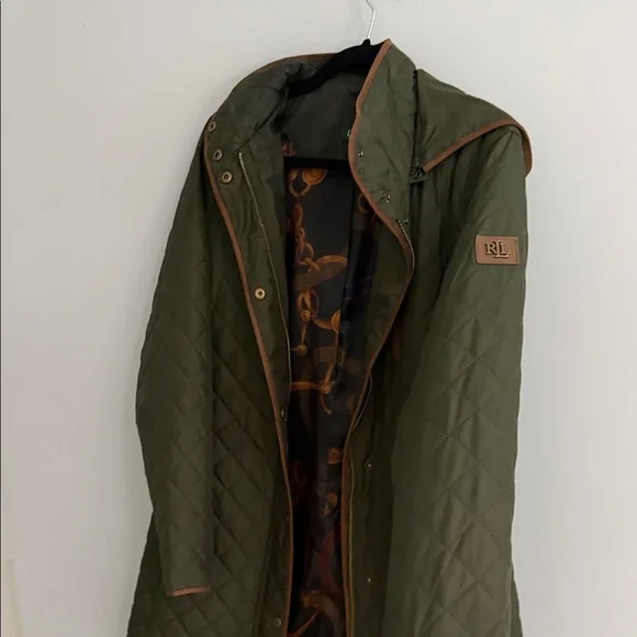 Lauren Ralph Lauren Quilted Green Utility Jacket - Picture 13 of 16